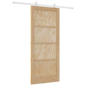 vidaXL Slīdo&scaron;ās durvis Dabisks un balts 86 x 198,5 cm