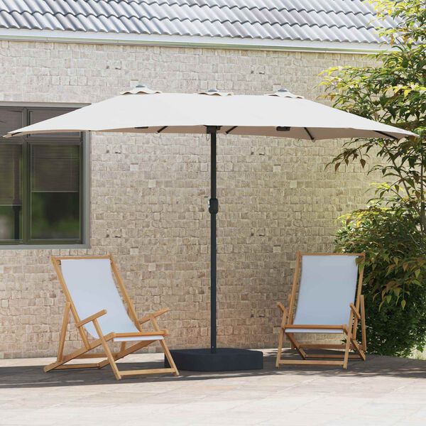 vidaXL Dārza parasols Smil&scaron;ains un Antracīts 385 x 209 x 244 cm