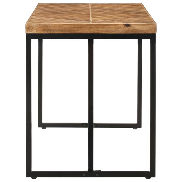 vidaXL virtuves galds, 120x60x76 cm, akācijas un mango masīvkoks