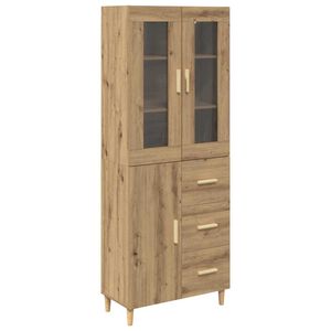 vidaXL Augstais skapītis Artisānā ozols 34,5 x 34 x 180 cm