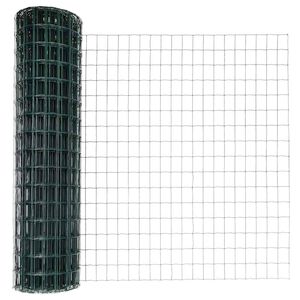 vidaXL Eiropas žogs ar stabu 10 x 1,4 m PVC pārklāts tērauds Zaļa