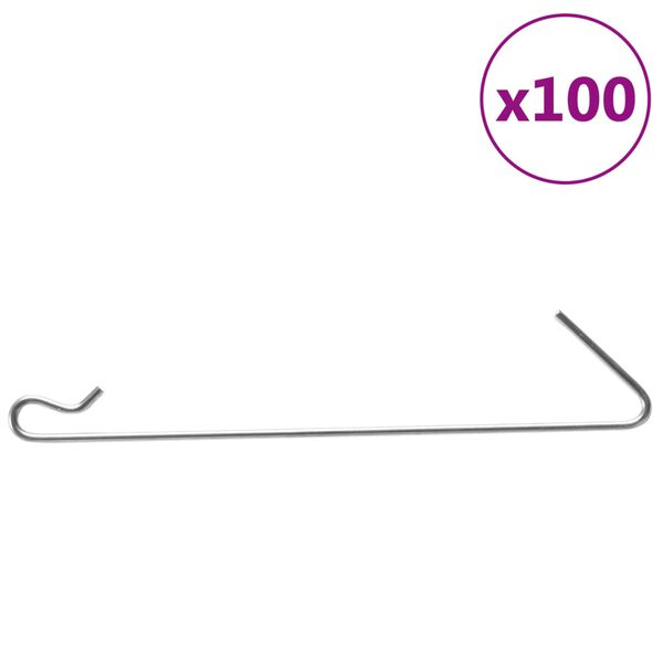 vidaXL gabiona āķi, 100 gab., tērauds