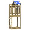 vidaXL Spēļu tornis Brūna 85 x 52,5 x 239 cm Cieta impregnēta koksne