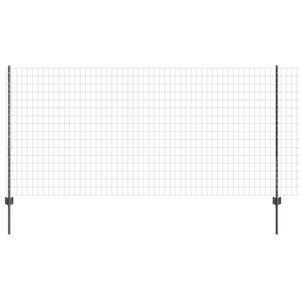 vidaXL Žogs ar stabu Pelēka 1,2 x 10 m Tērauds un PVC