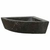 vidaXL Izlietne Pelēka (38-45) x (38-45) x 12 cm Upes akmens