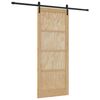 vidaXL Slīdo&scaron;ās durvis Dabiska 86 x 211 cm Priedes masīvkoks