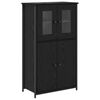 vidaXL Augstais skapītis Melns ozolkoks 62 x 32 x 106,5 cm
