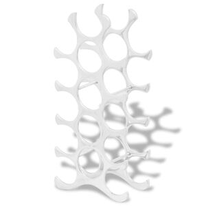 vidaXL vīna pudeļu plaukts, 15 pudelēm, alumīnijs, sudraba krāsa