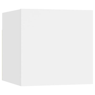 vidaXL 6-daļīgs TV plauktu komplekts, balta skaidu plāksne