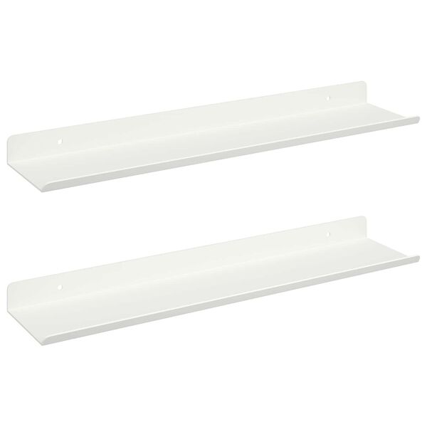 vidaXL Peldējo&scaron;ais plaukts 2 pcs Balts 100 x 9 x 2,5 cm Tērauds