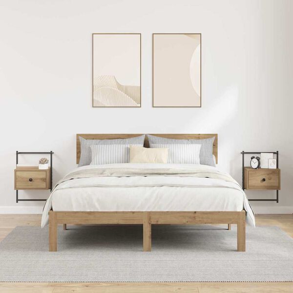 vidaXL Nakts skapītis 2 pcs Artisānā ozols 35 x 30 x 51 cm