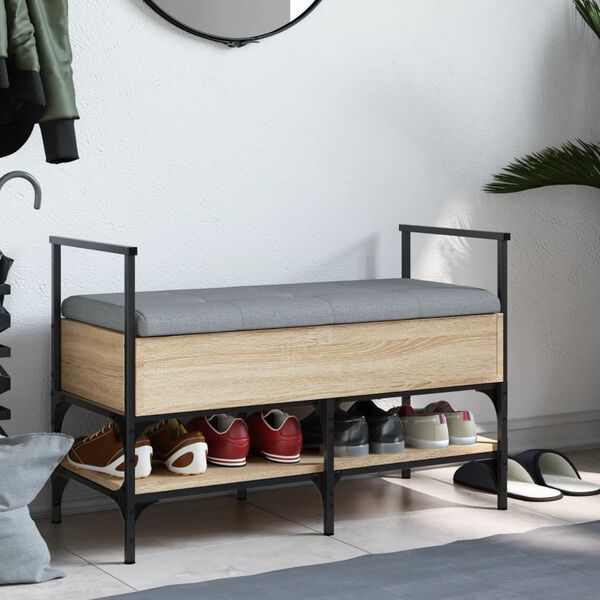 vidaXL apavu skapītis, ozolkoka, 85,5x42x57,5 cm, inženierijas koks