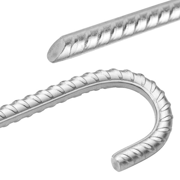 vidaXL telts mietiņi, 6 gab., 41,5 cm, &Oslash;12 mm, cinkots tērauds