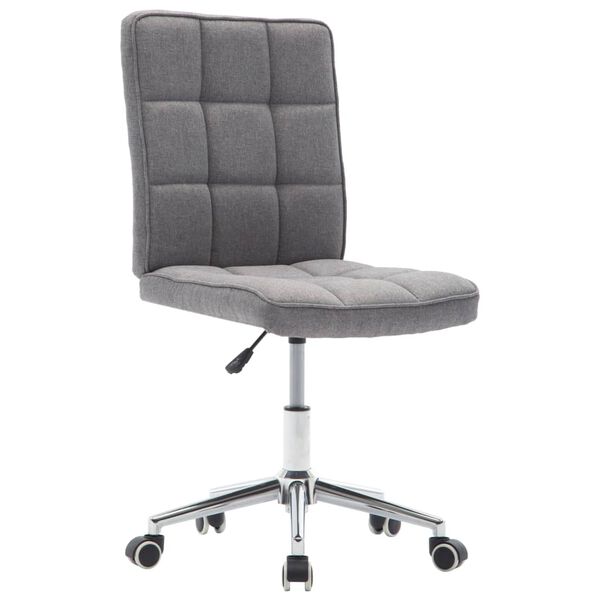 vidaXL virtuves krēsli, 6 gab., gai&scaron;i pelēks audums