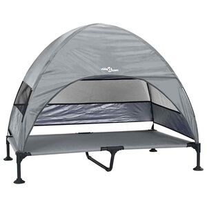 vidaXL Paaugstināta suņu gulta 127 x 81 x 108 cm Audums un tērauds