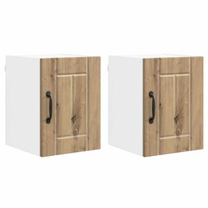 vidaXL Sienas skapis LUCCA 2 pcs Artisan Ozols Inženierijas koks