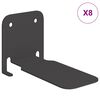vidaXL Neredzamais peldo&scaron;ais plaukts 8 gab. Melns 6 x 11 x 6,5 cm