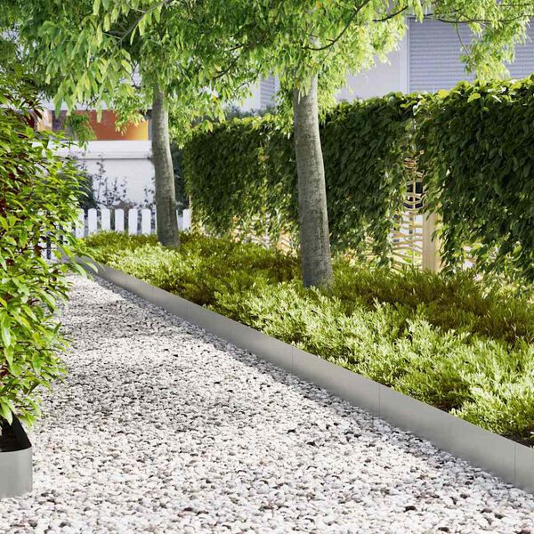 vidaXL Zāliena Apmale 30 pcs Sudraba 100 x 0.05 x 20 cm