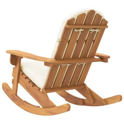 vidaXL šūpuļkrēsls ar matraci, akācijas masīvkoks