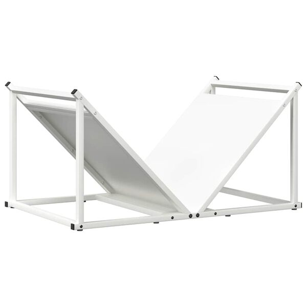 vidaXL Malkas plaukts, balta, 70x43x34,5 cm, auksti velmēts tērauds