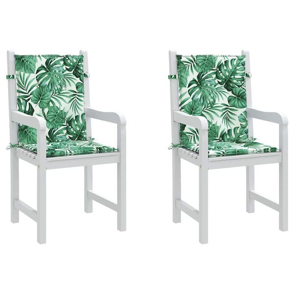 vidaXL Aizmugures spilveni Lapa 2 pcs Lapu raksts 100 x 50 x 3 cm