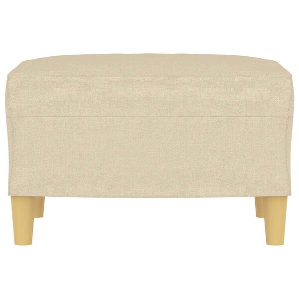 vidaXL kājsoliņš, 60x50x41 cm, krēmkrāsas audums