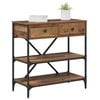 vidaXL Konsoles galds ar atvilktni Brūna 100 x 34,5 x 75 cm koka