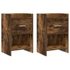 vidaXL Nakts skapī&scaron;i 2 pcs Kūpināts ozols 40 x 30 x 60 cm