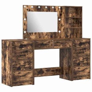 vidaXL Dressing galds 3 pcs Dūmaka ozols 78,5 x 41 x 135 cm