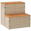 vidaXL burbuļvanna Step bē&scaron;s 50x50x50,5 cm un akācijas masīva