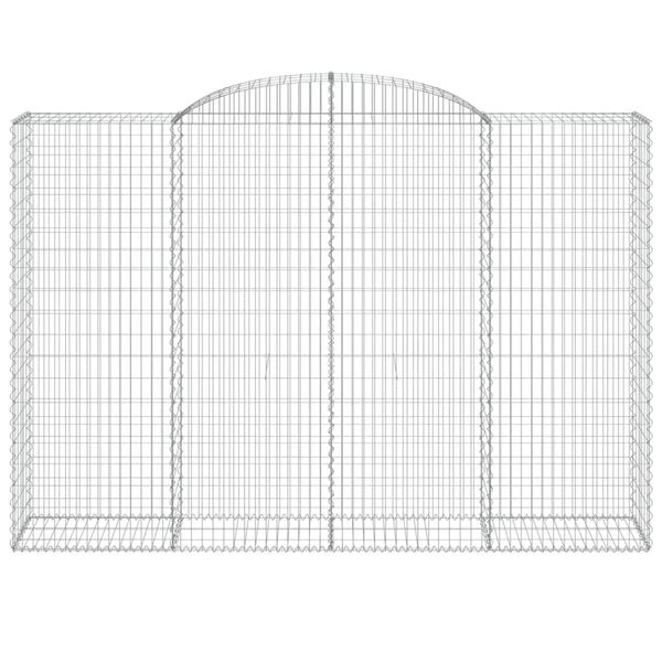 vidaXL arkveida gabiona grozi, 5 gb., 300x50x200/220cm, cinkota dzelzs