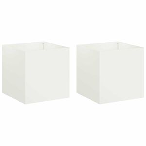 vidaXL Dārza stādītājs 2 gab. Balts 25 x 25 x 25 cm