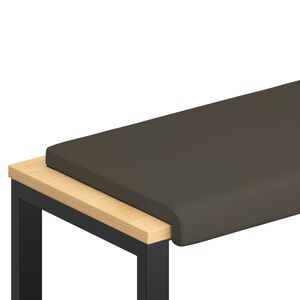 vidaXL Solspilvens Mākslīgā āda Pelēka Dziļums 35 cm