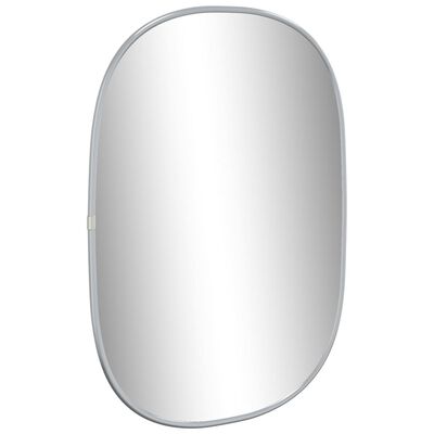 vidaXL sienas spogulis, sudraba krāsā, 50x35 cm