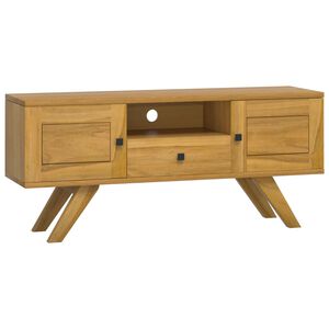 vidaXL TV skapītis, 110x30x50 cm, masīvs tīkkoks