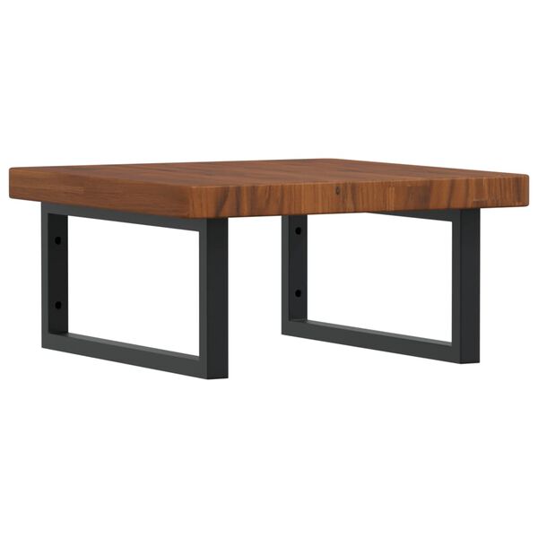 vidaXL izlietnes plaukts, stiprināms pie sienas, tērauds, ozola koks