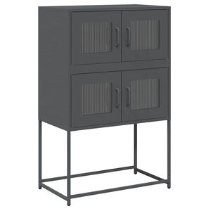 vidaXL Highboard Antracīts 68x39x107 cm Tērauds