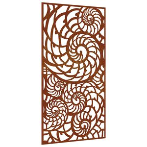 vidaXL dārza sienas rotājums, 105x55 cm, tērauds, rūsas efekts