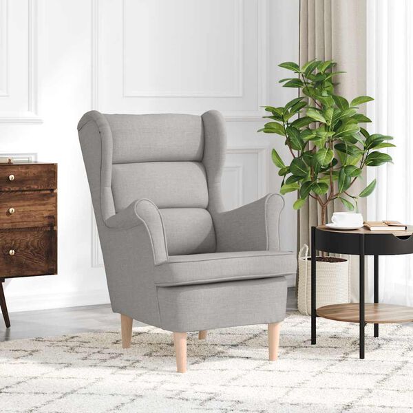 vidaXL atpūtas krēsls, mākonis pelēks, 74x84x100 cm, audums