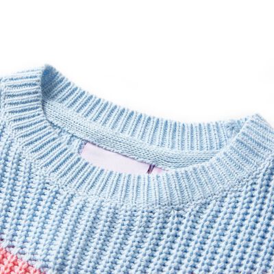 Bērnu džemperis, adīts, zils, 92