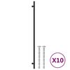 vidaXL skapja rokturi, 10 gab., melni, 480 mm, nerūsējo&scaron;ais tērauds