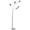 vidaXL stāvlampa, 200 cm, 5 x E14, sudraba krāsā