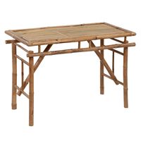 vidaXL saliekams dārza galds, 115x50x75 cm, bambuss