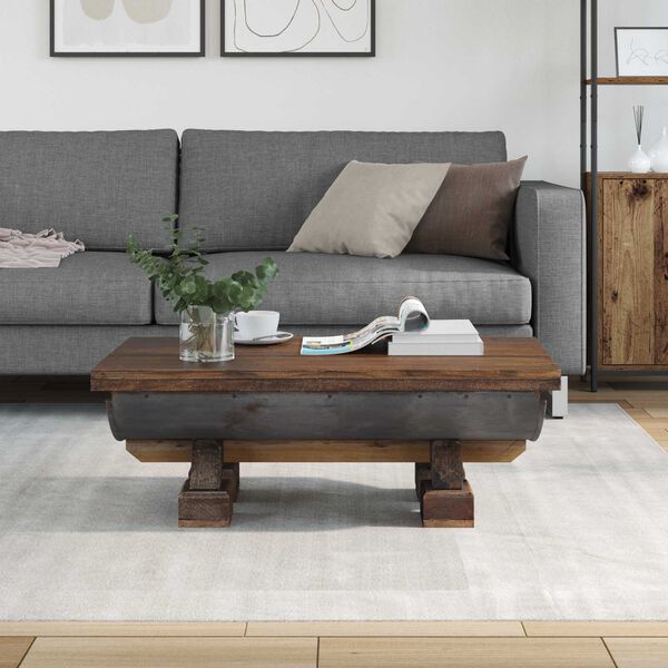 vidaXL Kafijas galdiņ&scaron; Dabiska 90 x 50 x 35 cm koka