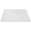 vidaXL dušas pamatne, 90x70 cm, SMC, balta