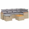 vidaXL Patio Sofa Set 6 gab. 6-vietīgs Bē&scaron;s un pelēks