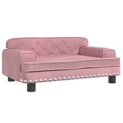 vidaXL gulta suņiem, rozā, 70x45x30 cm, samts