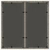 vidaXL dārza galds ar stikla virsmu, 90x90x75cm, pelēka PE rotangpalma