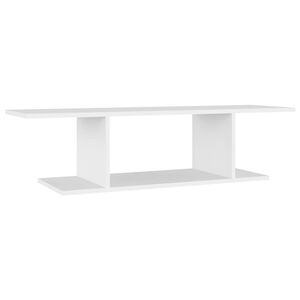 vidaXL sienas TV plaukts, balts, 103x30x26,5 cm