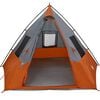 vidaXL Tipi telts ar jumtu Pelēka un oranža 383 x 338 x 217 cm tafta